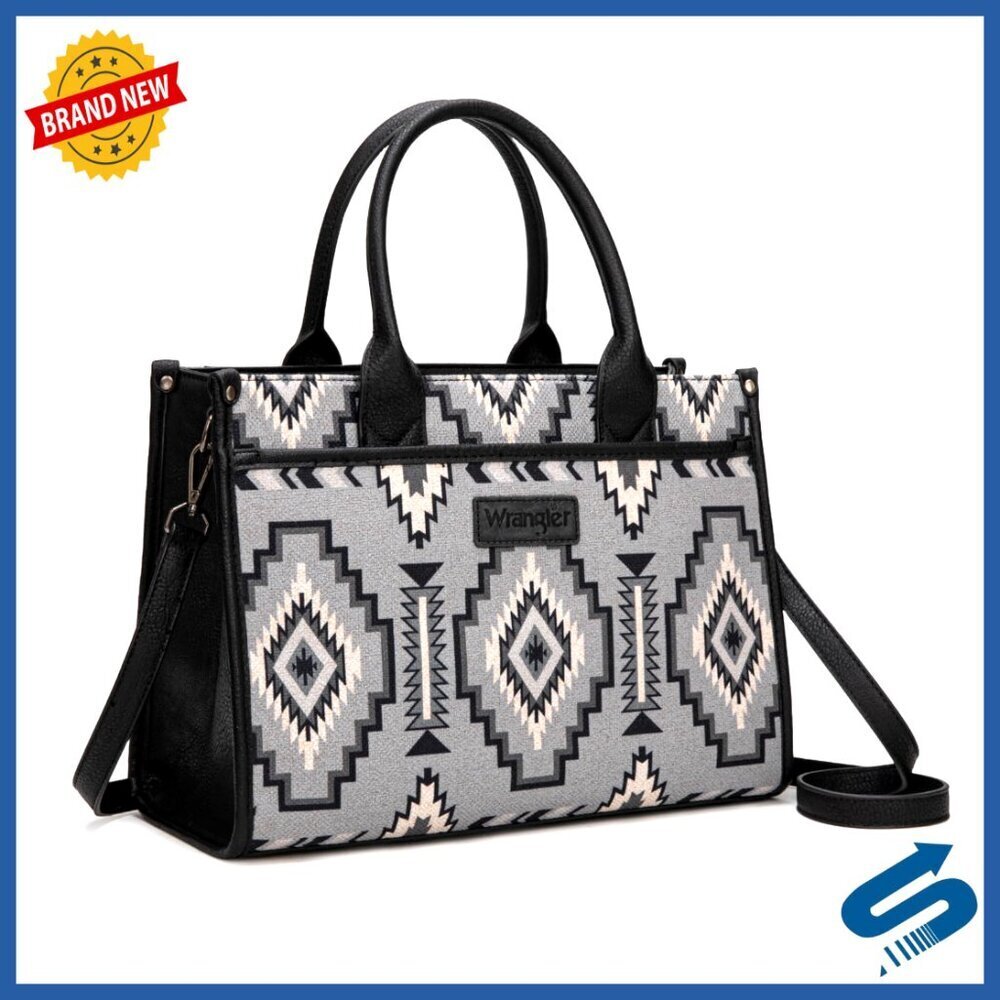 Canvas Laptop Tote Bag Adjustable Straps Multiple Pockets Work Briefcase Handbag